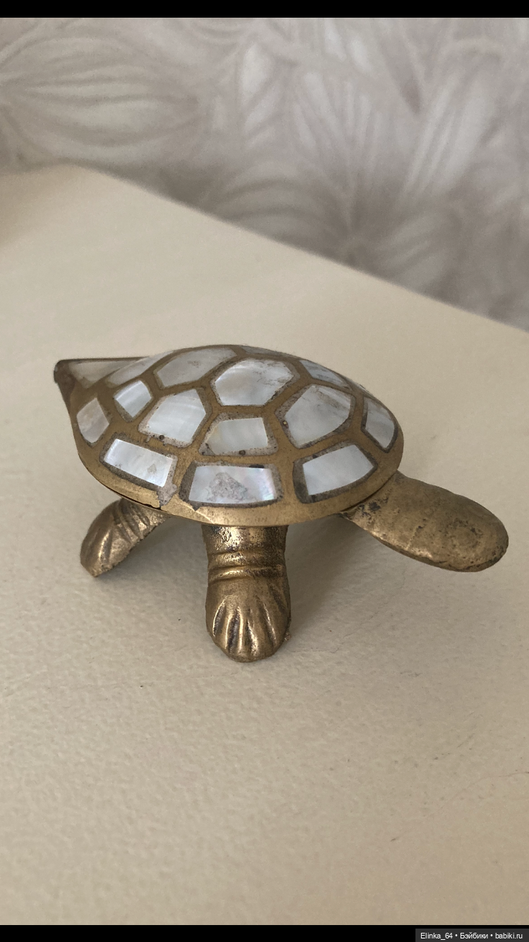 Черепашка старинная , бронза