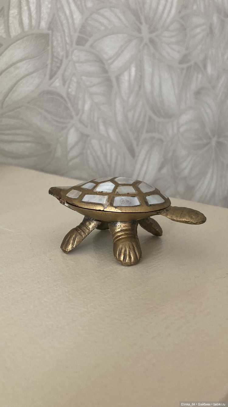 Черепашка старинная , бронза