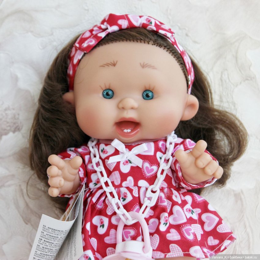 Пупс Nines D Onil кукла Pepotes "тыковка", шатенка, 26 см, №1 (фото 6)