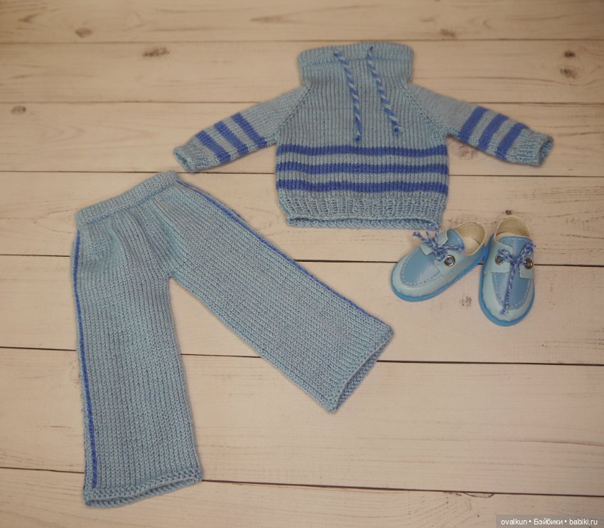 Спортивный костюм с брючками для куклы Paola Reina 32-34 см (фото 6)