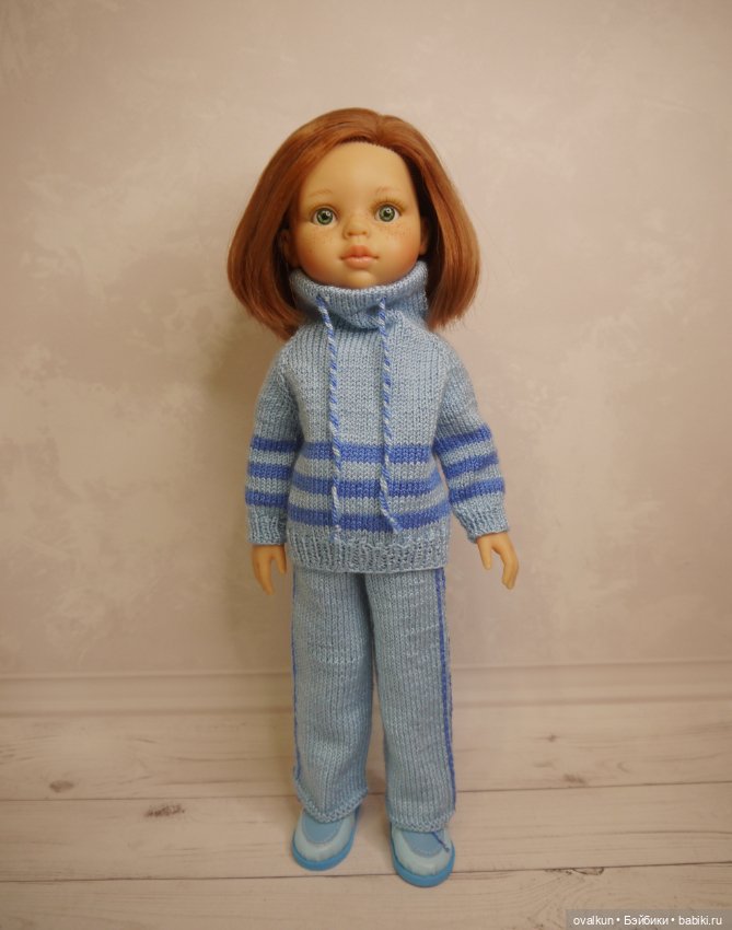 Спортивный костюм с брючками для куклы Paola Reina 32-34 см (фото 2)