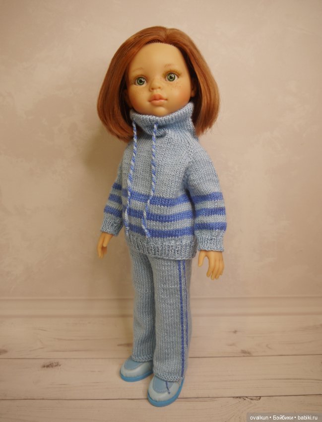 Спортивный костюм с брючками для куклы Paola Reina 32-34 см (фото 4)