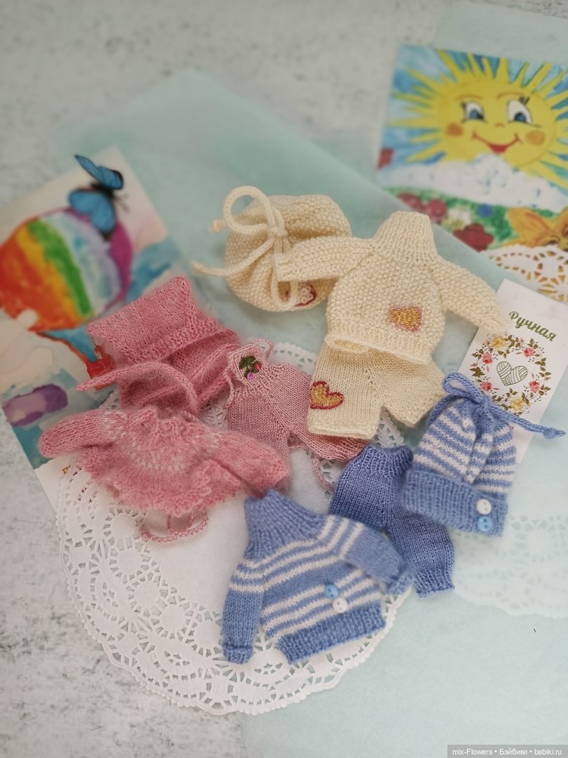 Вязаные одежки ( ОВ 11, тело 8-9см) "как есть" ✍ все что на фото (фото 2)