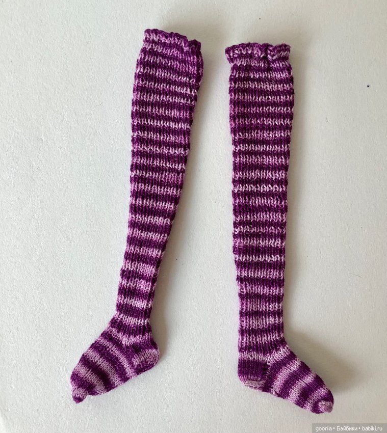 Вязаные чулки на бжд мсд — Одежда для BJD
