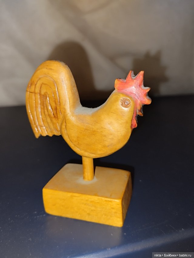 Игрушка деревянная ручной работы Петух, петушок (фото 2)
