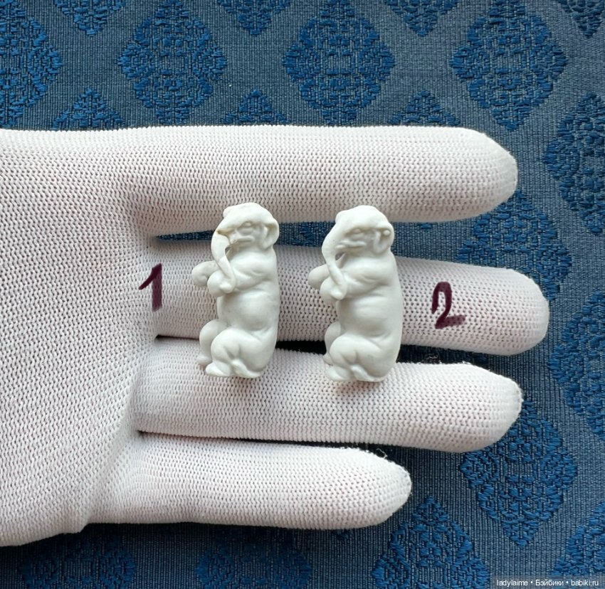 Антикварные фигурки Слоники (фото 2)