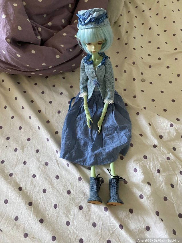 Вязанный комплект на МСД — Одежда для BJD (фото 2)
