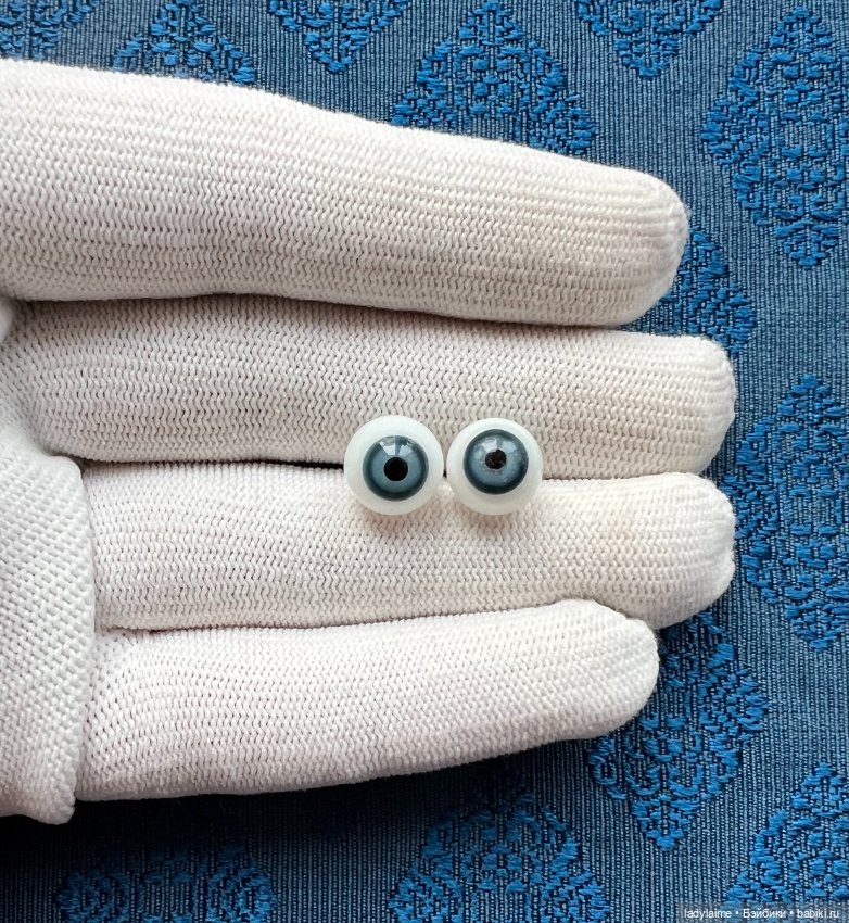 Антикварные глаза, выдувное стекло - 122 - 10/7 мм