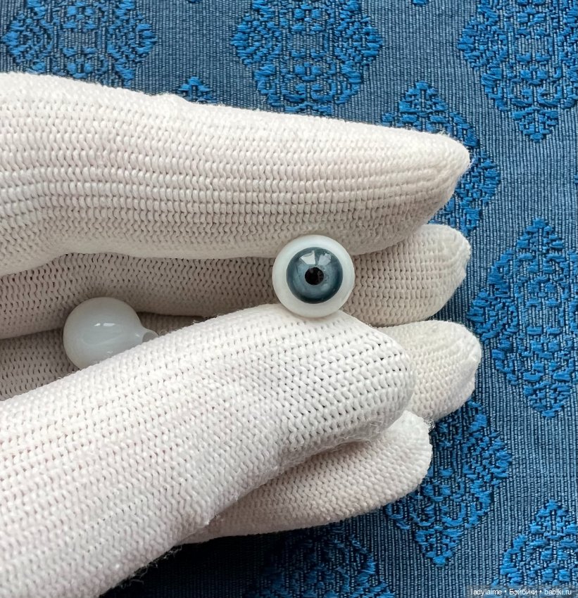 Антикварные глаза, выдувное стекло - 122 - 10/7 мм (фото 3)