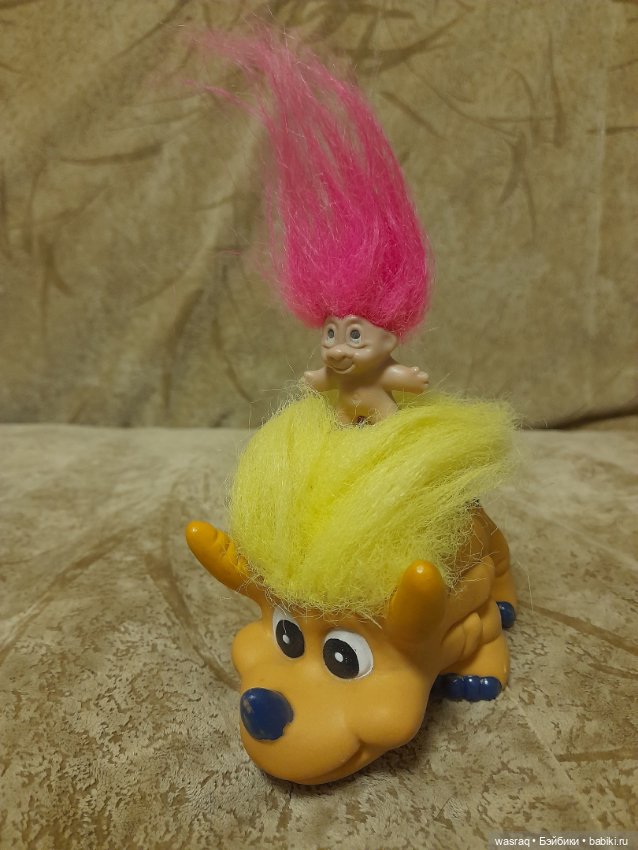 Тролль динозаврик — Винтажные куклы и игрушки детства