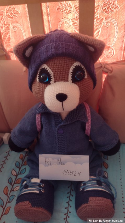 Вязаный енот в стиле Тильда (фото 5)