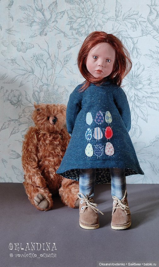 Зелёный шум" аутфит для Цвергов 45 см от Орландины