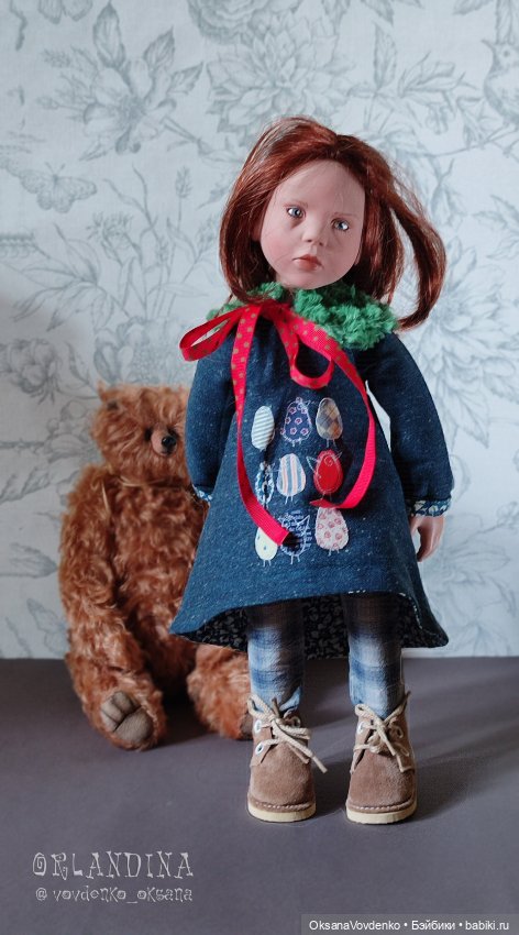 Зелёный шум" аутфит для Цвергов 45 см от Орландины (фото 4)