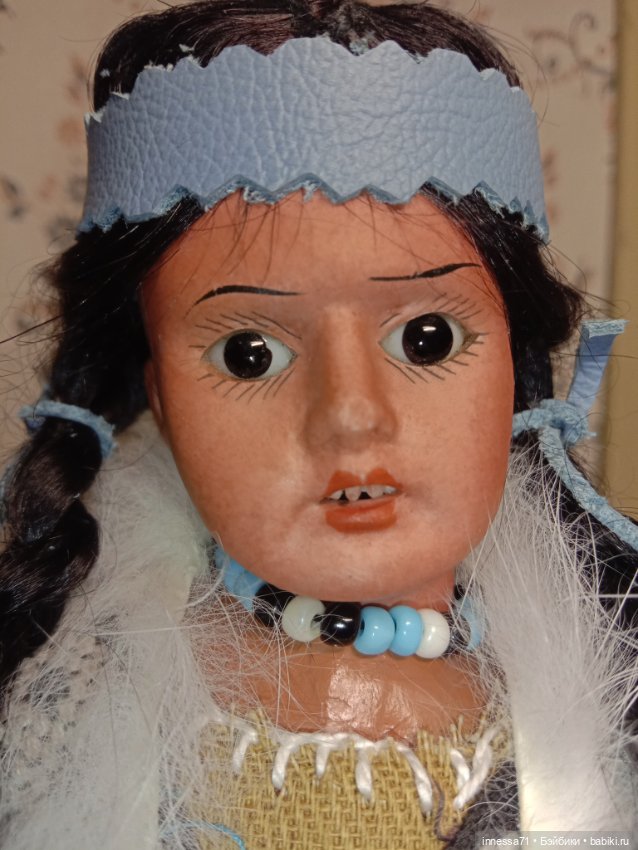 Антикварные куклы-индейцы,пара, продажа только лотом (фото 7)