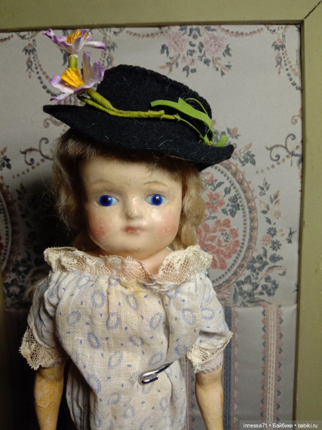 Антикварная кукла из папье маше,№2