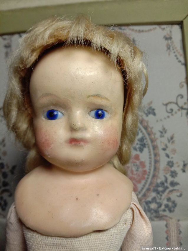 Антикварная кукла из папье маше,№2 (фото 3)