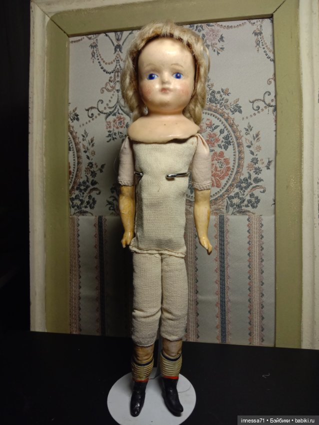 Антикварная кукла из папье маше,№2 (фото 2)