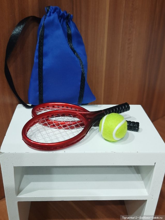 Набор для игры в теннис — Миниатюра для кукол