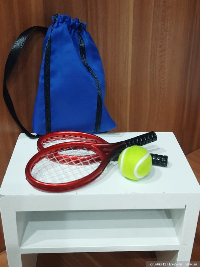 Набор для игры в теннис — Миниатюра для кукол (фото 2)