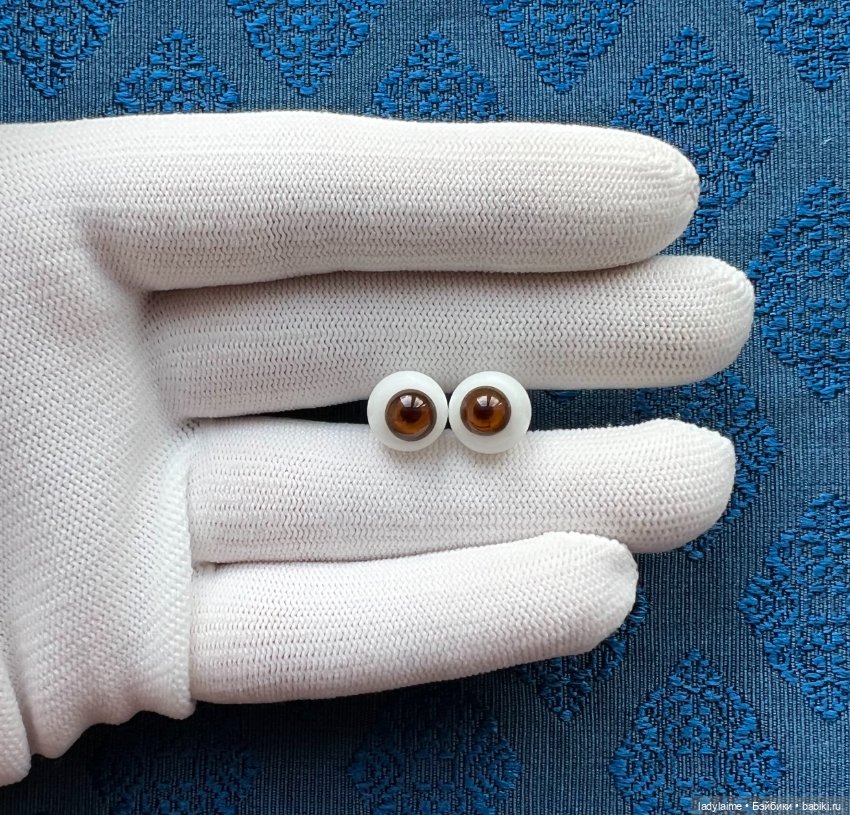 Антикварные глаза, папервейт, стекло Лауша - лот К/М/4- 10/7 мм (фото 4)