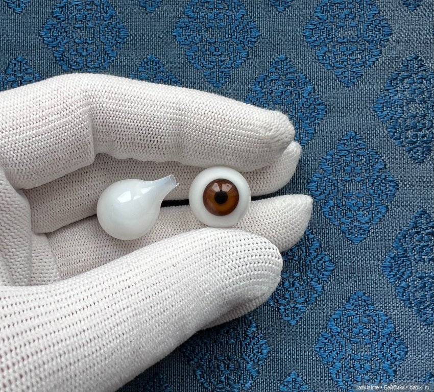 Антикварные глаза стекло Лауша - 143 - 15/9-10 мм (фото 2)