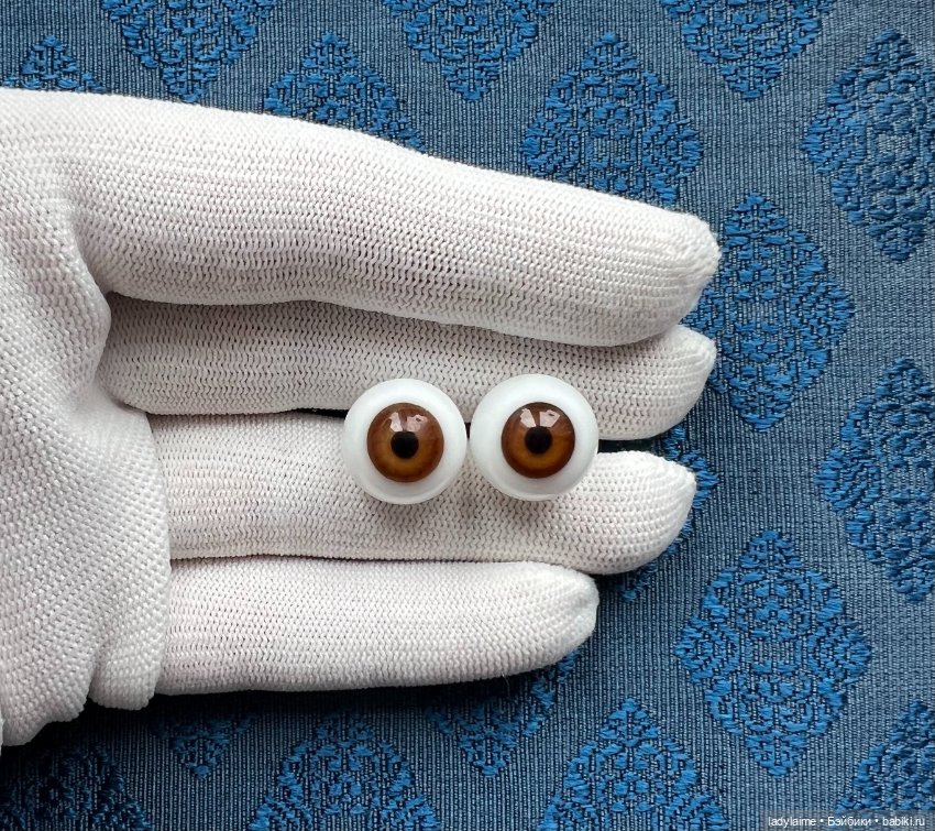 Антикварные глаза стекло Лауша - 143 - 15/9-10 мм