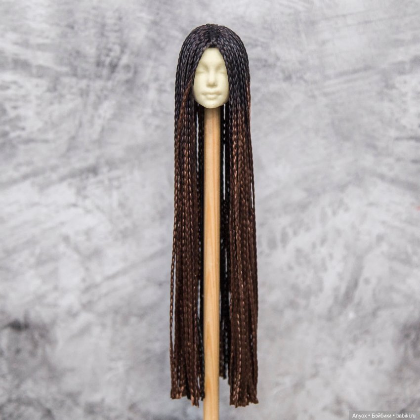 Парик Омбре "Черный" 4-5 — Парики для BJD