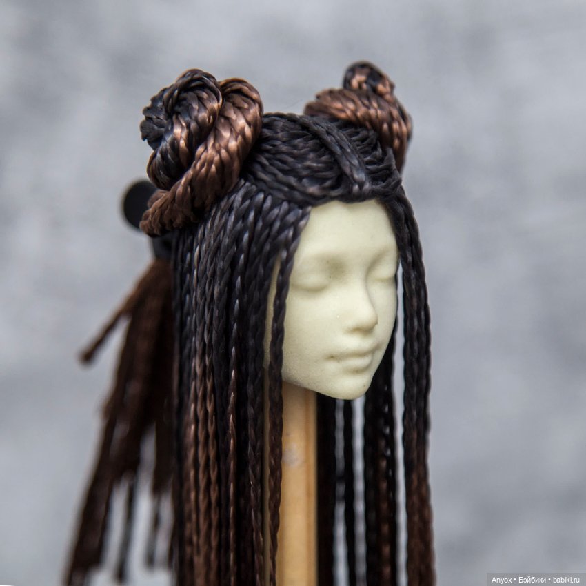 Парик Омбре "Черный" 4-5 — Парики для BJD (фото 10)