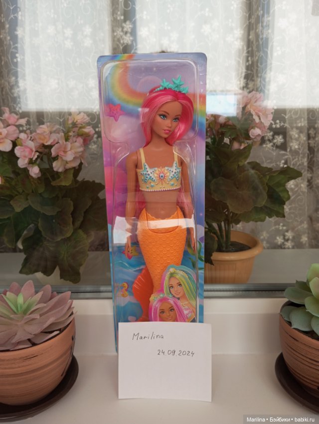 Русалка с розовыми волосами Barbie, odile