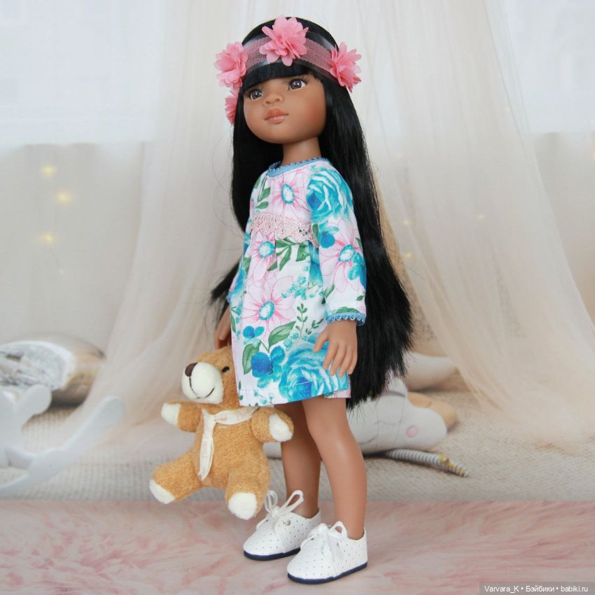 Paola Reina Кукла Мэйли с мишкой, 32 см (фото 7)