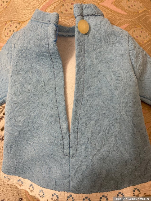 Платьице голубое последнее. Кримплен -70 е годы (фото 2)