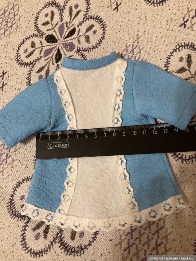 Платьице голубое последнее. Кримплен -70 е годы (фото 6)