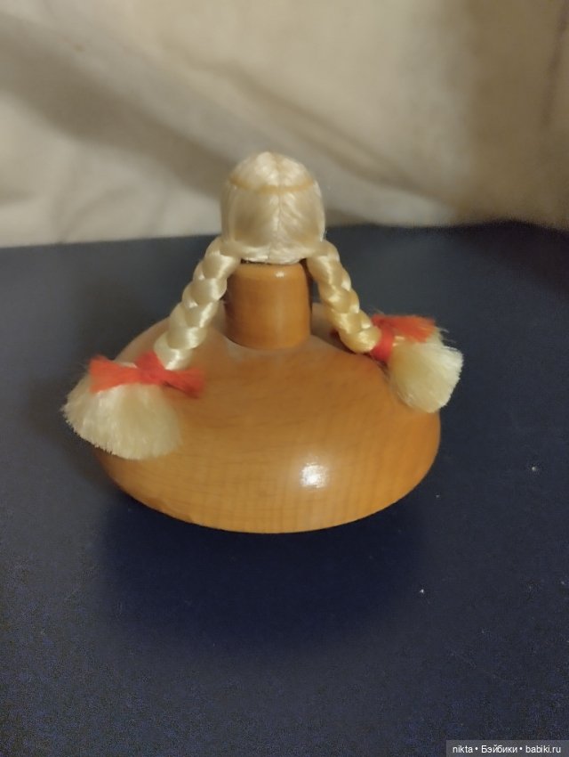 Деревянная игрушка СССР Девочка волчок (фото 3)