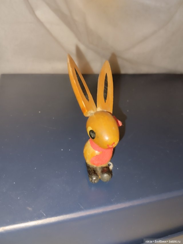 Деревянная игрушка СССР Заяц, зайчик (фото 2)