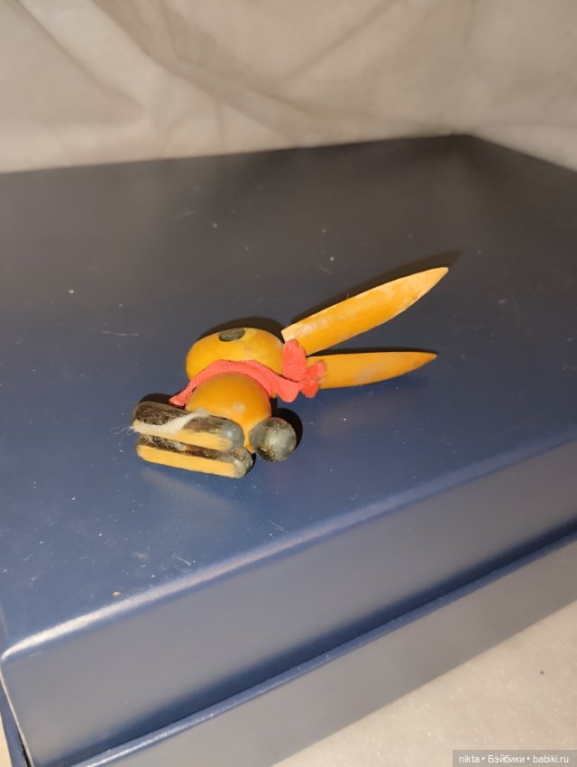 Деревянная игрушка СССР Заяц, зайчик (фото 5)