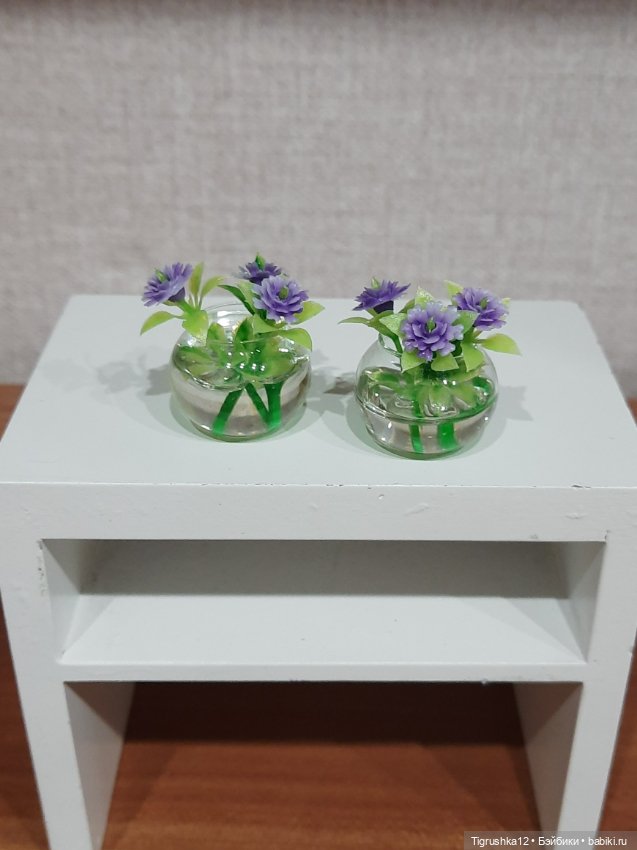 Вазочки с цветами — Миниатюра для кукол (фото 5)