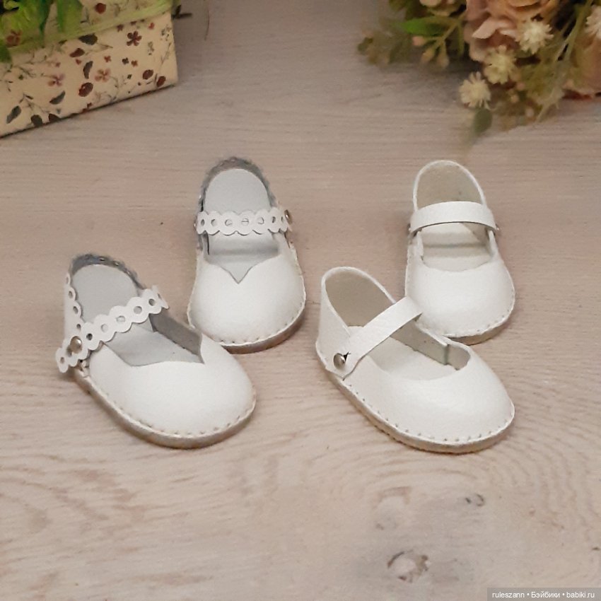 Туфельки из натуральной кожи для Готц 36 см