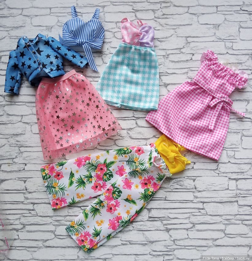 Одежда на барби юбка брюки сарафан платье