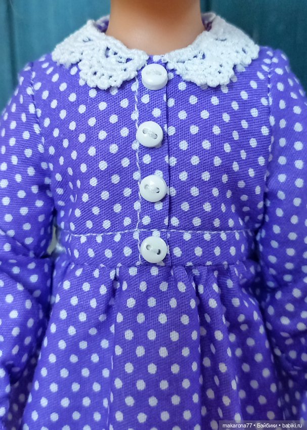 Платье "Клаудия" для кукол Паола Рейна 32 см, цвет фиолетовый (фото 4)