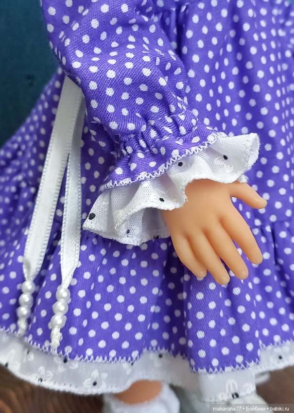 Платье "Клаудия" для кукол Паола Рейна 32 см, цвет фиолетовый (фото 5)