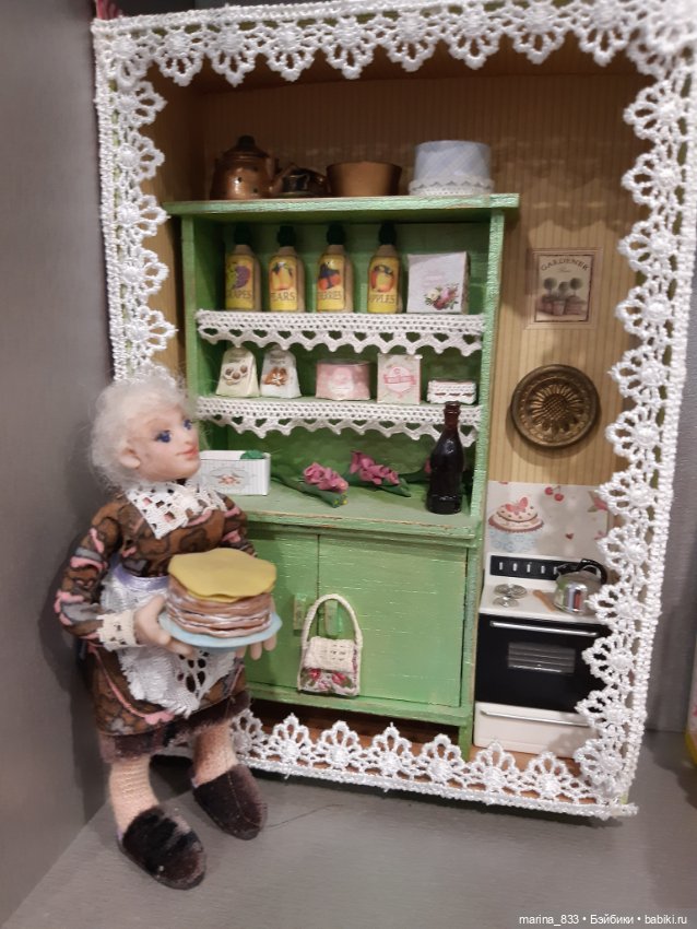 Бабушка напекла оладушки — Миниатюра для кукол