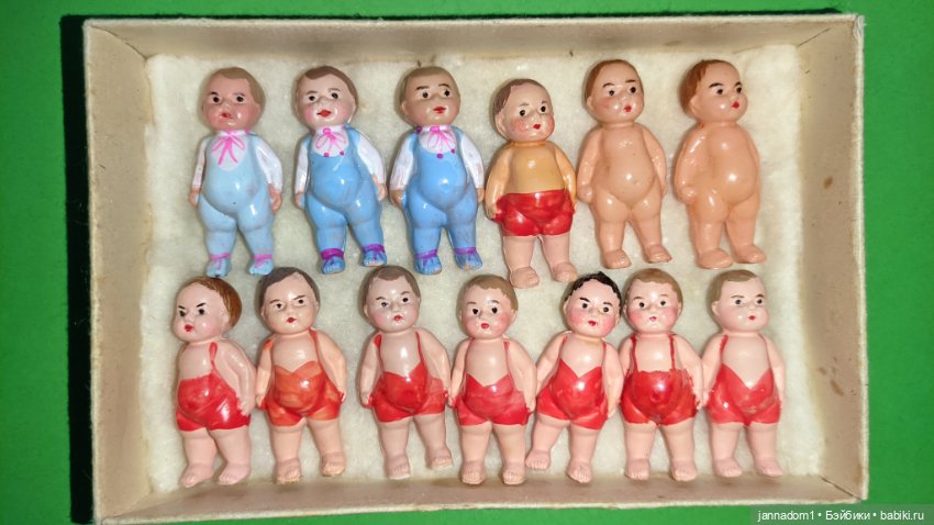 Целлулоидные редкие пупсики Paul Muller, высота 5 см (фото 4)