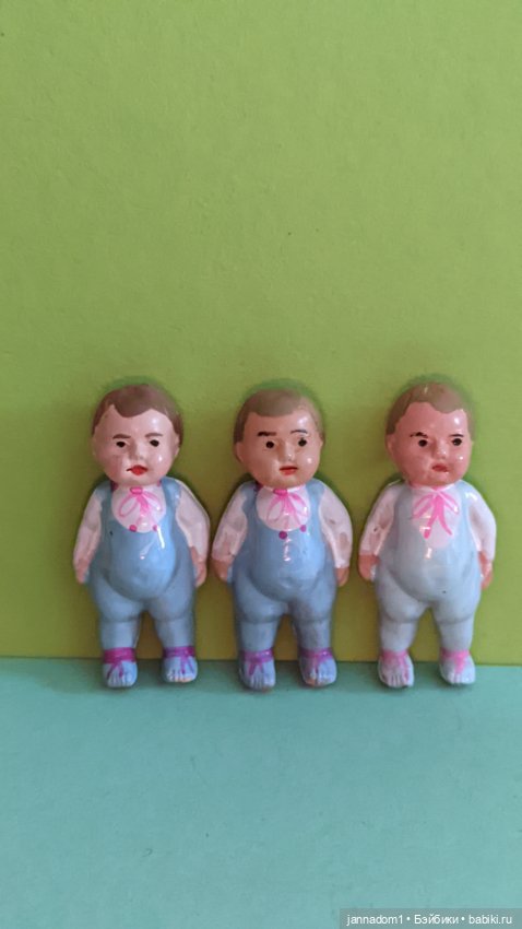 Редкие целлулоидные пупсики малыши Paul Muller, высота 5 см (фото 2)