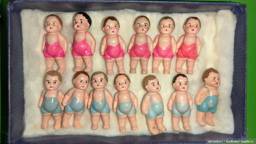 Целлулоидные редкие пупсики Paul Muller, высота 5 см (фото 3)