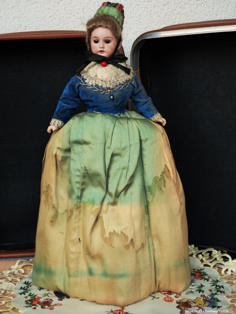 Чайница антикварная кукла грелка, кукла на чайник (фото 8)