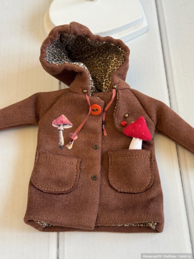 Пальто с шапкой на блайз — Одежда для BJD (фото 4)
