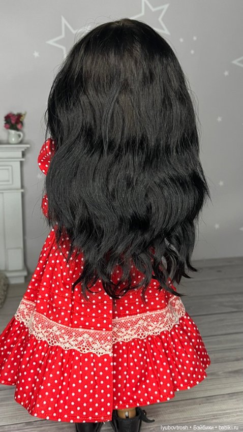 Парик натуральный черный 8/9 для Паола Рейна (фото 10)