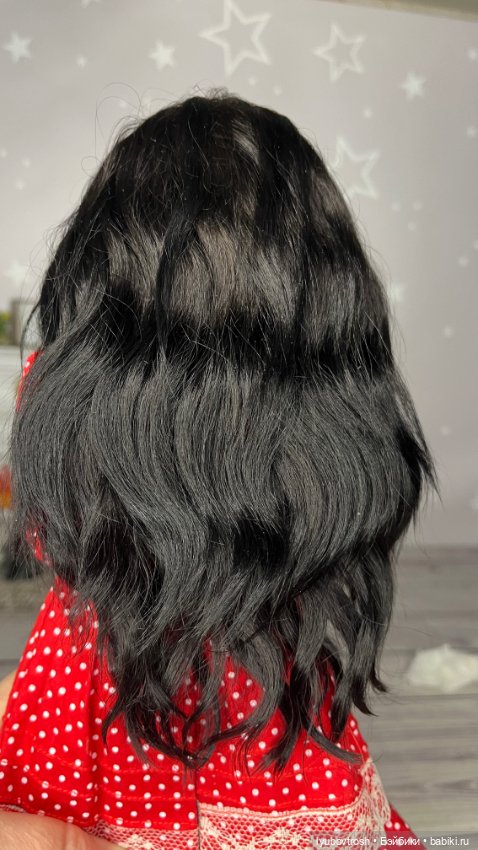 Парик натуральный черный 8/9 для Паола Рейна