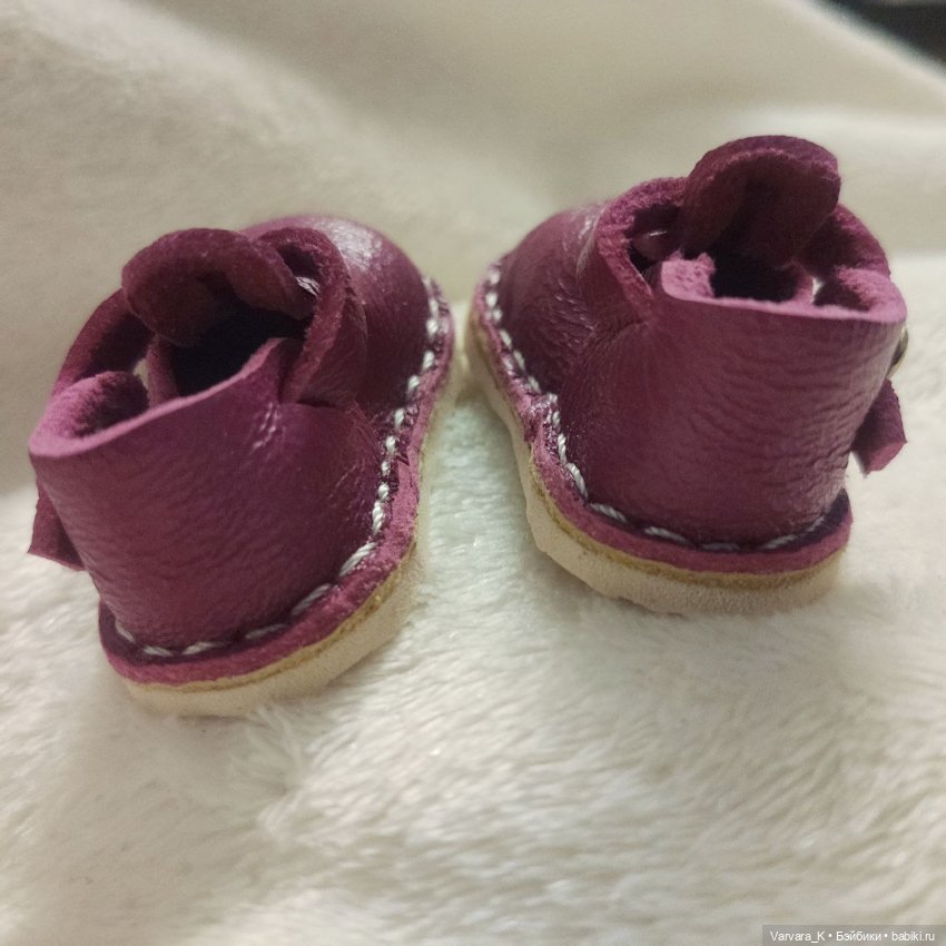 Туфли с ремешком для Paola Reina, вишневые. № 1 (фото 2)