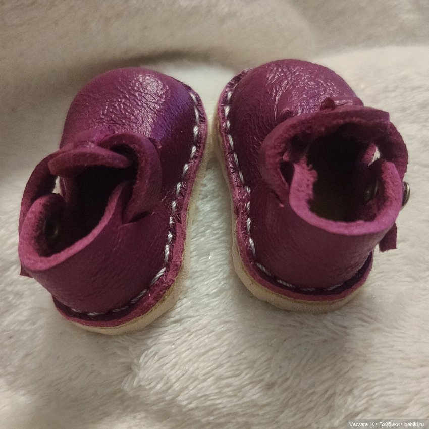 Туфли с ремешком для Paola Reina, вишневые. № 1 (фото 3)
